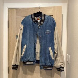 Vintage Denim Varsity Jacket